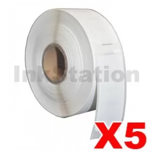 5 x Dymo SD11355 / S0722550 Compatible White Label Roll 19mm x 51mm - 500 labels per roll
