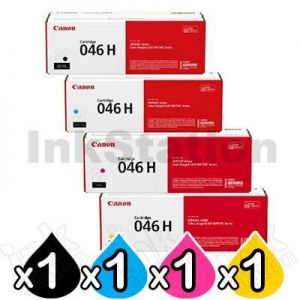 4-Pack Genuine Canon CART-046H High Yield Toner Combo [1BK+1C+1M+1Y]