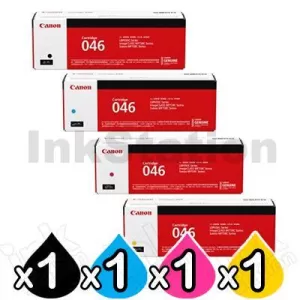4-Pack Genuine Canon CART-046 Toner Combo [1BK+1C+1M+1Y]