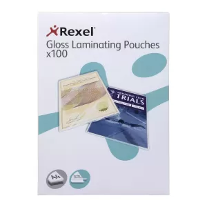 Rexel A4 Laminating Pouch 100 Micron Pack of 100