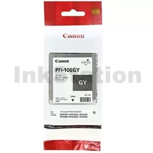 Genuine Canon PFI-106GY Grey Ink Tank
