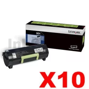 10 x Lexmark 503H (50F3H0E) Genuine MS310 / MS312 / MS410 / MS415/ MS510 / MS610 High Yield Toner Cartridge - 5,000 pages