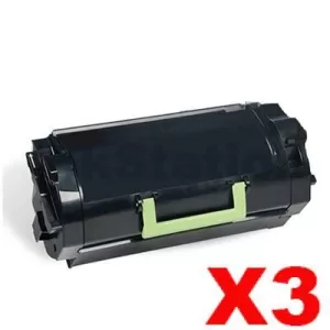 3 x Lexmark (62D3H00) Compatible MX710 / MX711 / MX810 / MX811 / MX812 Black High Yield Toner Cartridge - 25,000 pages