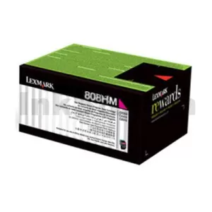 1 x Lexmark (80C8HM0) Genuine CX410 / CX510 Magenta High Yield Toner Cartridge - 3,000 pages
