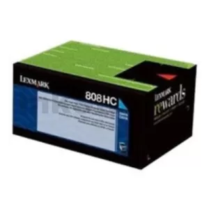 1 x Lexmark (80C8HC0) Genuine CX410 / CX510 Cyan High Yield Toner Cartridge - 3,000 pages