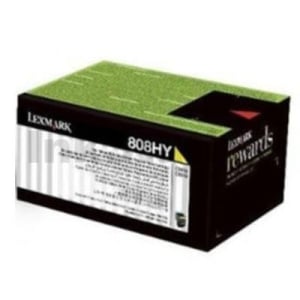 1 x Lexmark (80C8HY0) Genuine CX410 / CX510 Yellow High Yield Toner Cartridge - 3,000 pages