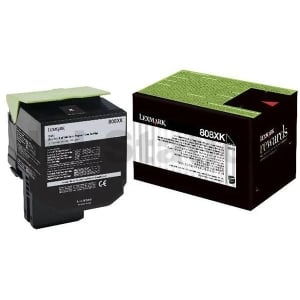 1 x Lexmark (80C8XK0) Genuine CX510 Black Extra High Yield Toner Cartridge - 8,000 pages