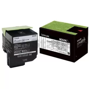 1 x Lexmark (80C8XK0) Genuine CX510 Black Extra High Yield Toner Cartridge - 8,000 pages