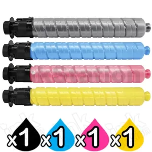 4 Pack Ricoh MP-C306 MP-C307 MP-C406 Compatible Toner Cartridges Combo 842099 - 842102 [1BK, 1C, 1M, 1Y]