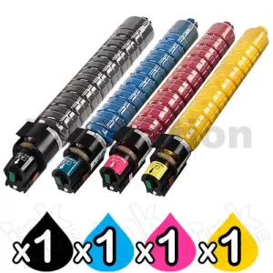 4 Pack Ricoh MP-C4000 MP-C5000 Compatible Toner Cartridges Combo 841164 - 841167 [1BK, 1C, 1M, 1Y]