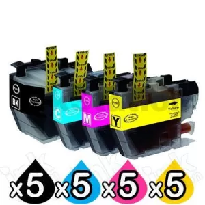 20 Pack Compatible Brother LC-3319XL Ink Cartridges Combo (High Yield of Brother LC-3317) [5BK, 5C, 5M, 5Y]