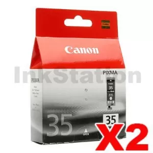 2 x Canon PGI-35BK Black Genuine InkJet Cartridge