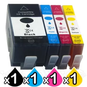 4 Pack HP 915XL Compatible High Yield Inkjet Cartridge 3YM22AA - 3YM19AA [1BK,1C,1M,1Y]