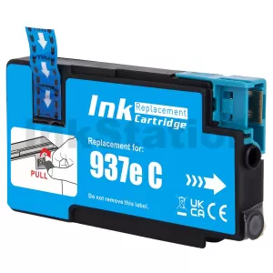 HP 937e EvoMore Compatible Cyan Ink Cartridge 4S6W6NA - 1,650 pages
