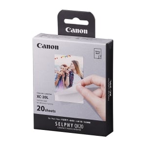 Canon Genuine Colour Ink / Label Set Card Size Photo Paper XC-20L for QX20 Printer - 20 Sheets