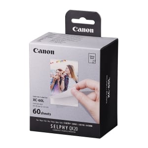 Canon Genuine Colour Ink / Label Set Card Size Photo Paper XC-60L for QX20 Printer - 60 Sheets