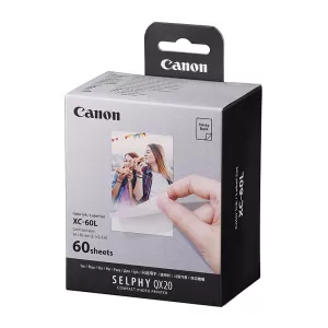 Canon Genuine Colour Ink / Label Set Card Size Photo Paper XC-60L for QX20 Printer - 60 Sheets