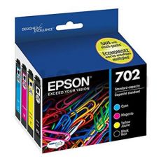 Epson 4 Pack 702XL Genuine High Yield Inkjet Cartridges Combo [1BK,1C ...