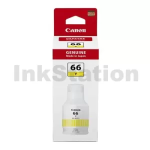 Genuine Canon GI-66Y Yellow Ink Bottle - 6,000 pages