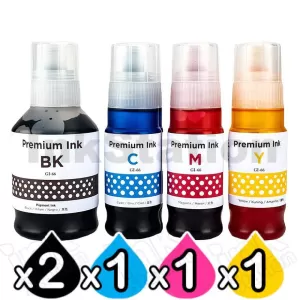 5-Pack Compatible Canon GI-66 Ink Bottle Combo [2BK,1C,1M,1Y]