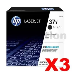 3 x HP CF237Y (37Y) Genuine Black Extra High Yield Toner Cartridge - 41,000 Pages