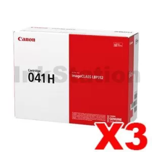 3 x Genuine Canon CART-041H High Yield Black Toner - 20,000 pages