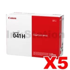 5 x Genuine Canon CART-041H High Yield Black Toner - 20,000 pages