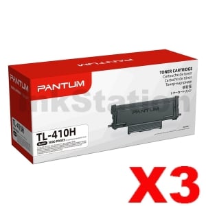 3 x Genuine Pantum TL-410H Black Toner Cartridge - 3,000 pages