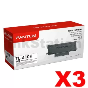3 x Genuine Pantum TL-410H Black Toner Cartridge - 3,000 pages