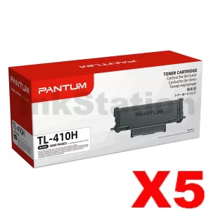 5 x Genuine Pantum TL-410H Black Toner Cartridge - 3,000 pages