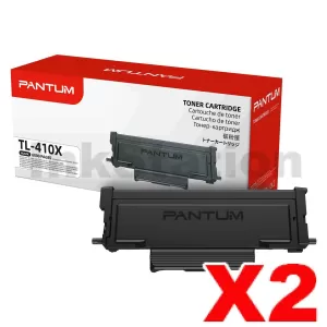 2 x Genuine Pantum TL-410X High Yield Black Toner Cartridge - 6,000 pages