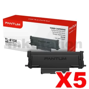 5 x Genuine Pantum TL-410X High Yield Black Toner Cartridge - 6,000 pages
