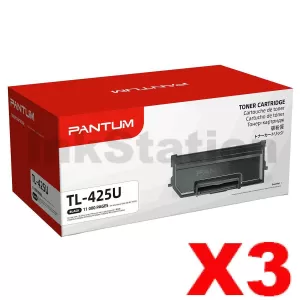3 x Genuine Pantum TL-425U Black Toner Cartridge - 11,000 pages