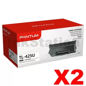 2 x Genuine Pantum TL-425U Black Toner Cartridge - 11,000 pages
