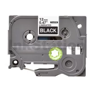 Compatible Brother TZe-335 12mm White Text on Black Laminated Tape - 8 meters