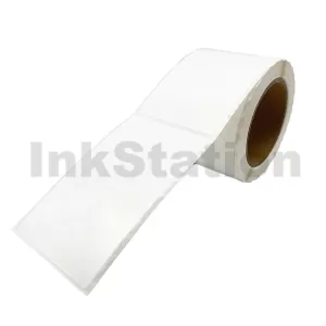 76.2 x 127mm Die Cut Gloss Synthetic Label with 76mm Core Water Resistant - 230 Labels per Roll (Compatible with OKI Pro1040 / Pro1050 / Pro330S with Roll Paper Holder)