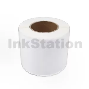 76.2 x 127mm Die Cut Gloss Synthetic Label with 50.8mm Core Water Resistant - 230 Labels per Roll (Compatible with OKI Pro330S with Roll Paper Holder)