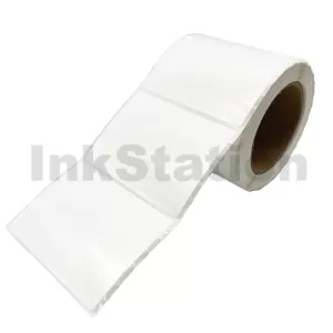 101.6 x 76.2mm Die Cut Gloss Synthetic Label with 76mm Core Water Resistant - 380 Labels per Roll (Compatible with OKI Pro1040 / Pro1050)