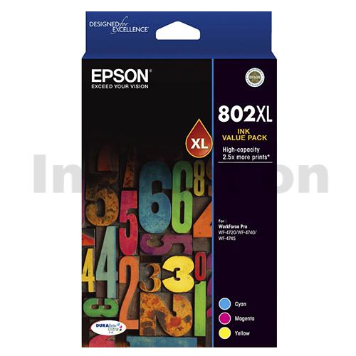 Epson 802XL (C13T356592) Genuine High Yield Inkjet Cartridge CMY Value ...