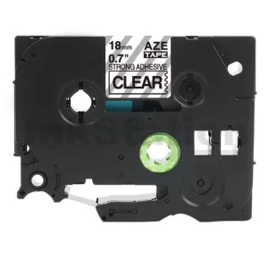 Compatible Brother TZe-S141 18mm Black Text on Clear Strong Adhesive Laminated Tape - 8 metres
