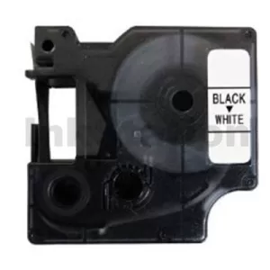 Dymo SD45013 / S0720530 Compatible 12mm Black Text on White Label Cassette - 7 meters