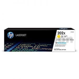 HP CF502X (202X) Genuine Yellow High Yield Toner Cartridge - 2,500 Pages