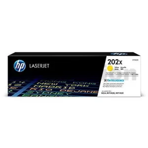 HP CF502X (202X) Genuine Yellow High Yield Toner Cartridge - 2,500 Pages
