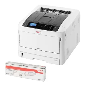 OKI C834DNW A3 Colour LED Printer with Duplex Printing (47074215DNW) with Extra Black Toner (46861312)