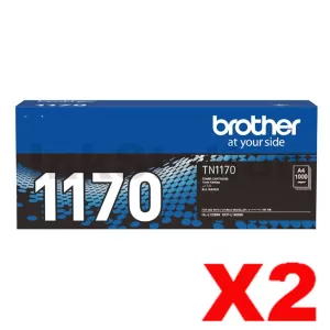 2 x Genuine Brother TN-1170 Toner - 1,000 pages
