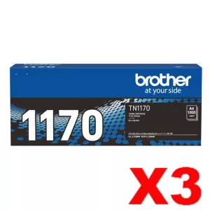3 x Genuine Brother TN-1170 Toner - 1,000 pages