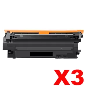 3 x HP 213X W2130X High Yield Compatible Black Toner Cartridge - 9,000 pages