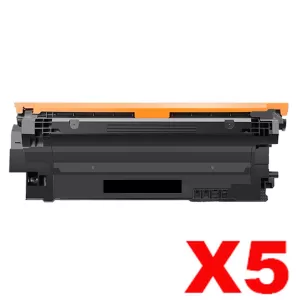 5 x HP 213X W2130X High Yield Compatible Black Toner Cartridge - 9,000 pages