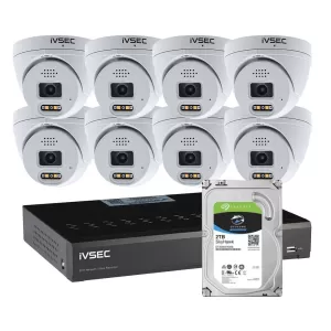 IVSEC 16-Channel 8-IP Camera Kit 8MP Security Cameras + 4TB Network Video Recorder (16 x PoE ports) LX Series LVK-319B-16-BUN