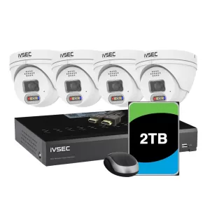 IVSEC 4-Channel 4-IP Camera Kit 4MP Security Cameras with 2TB Network Video Recorder LX Series LVK-119B